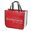 curved laminated tote